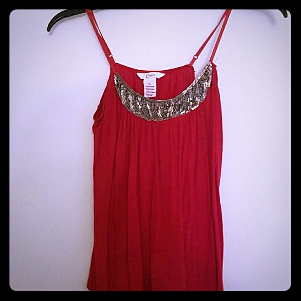 Red Candie's beaded tank top